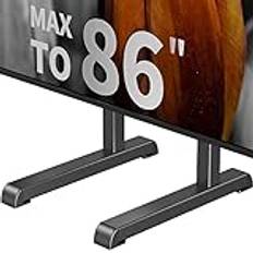 Universal bordsskiva TV-stativ bas ersättning för de flesta 24 till 86 tum LCD LED-TV, 7 justerbara TV-ben med kabelhantering håller upp till 68 kg, max VESA 800 x 600 mm, svart AX10TB01