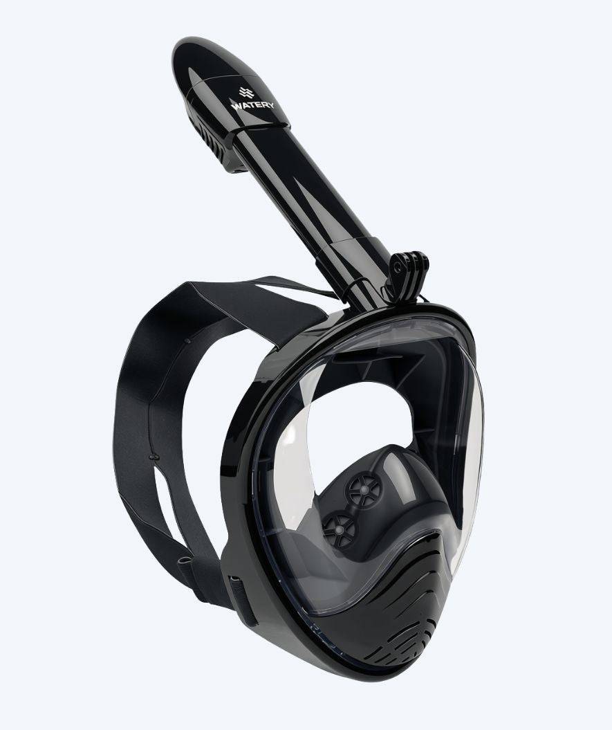 Watery full face cyklop för vuxna - Oxygen - Svart - Snorkelmask