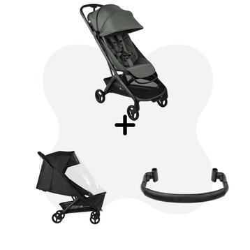 Bugaboo Butterfly 2 Black - Forest Green - Essential Bundle