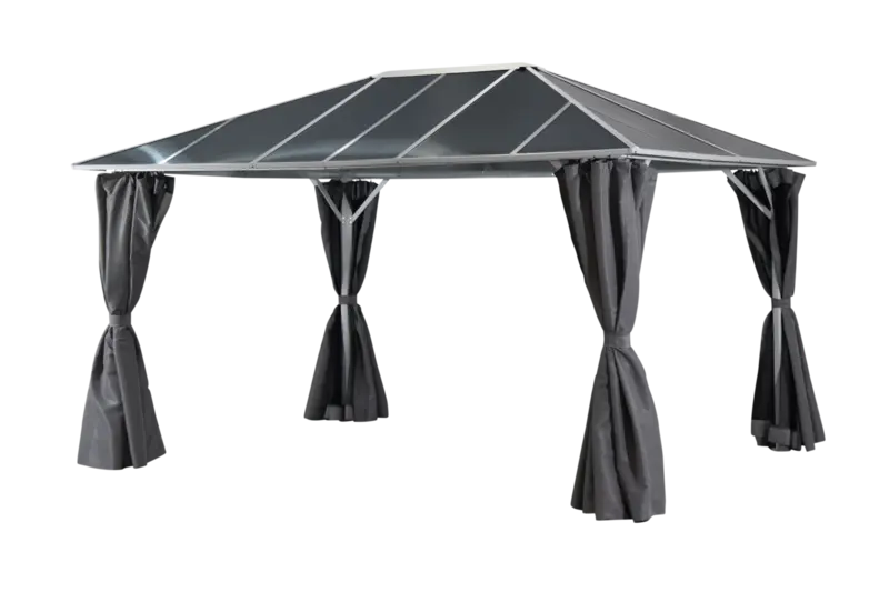 Paviljong vit / grå 3×4 m