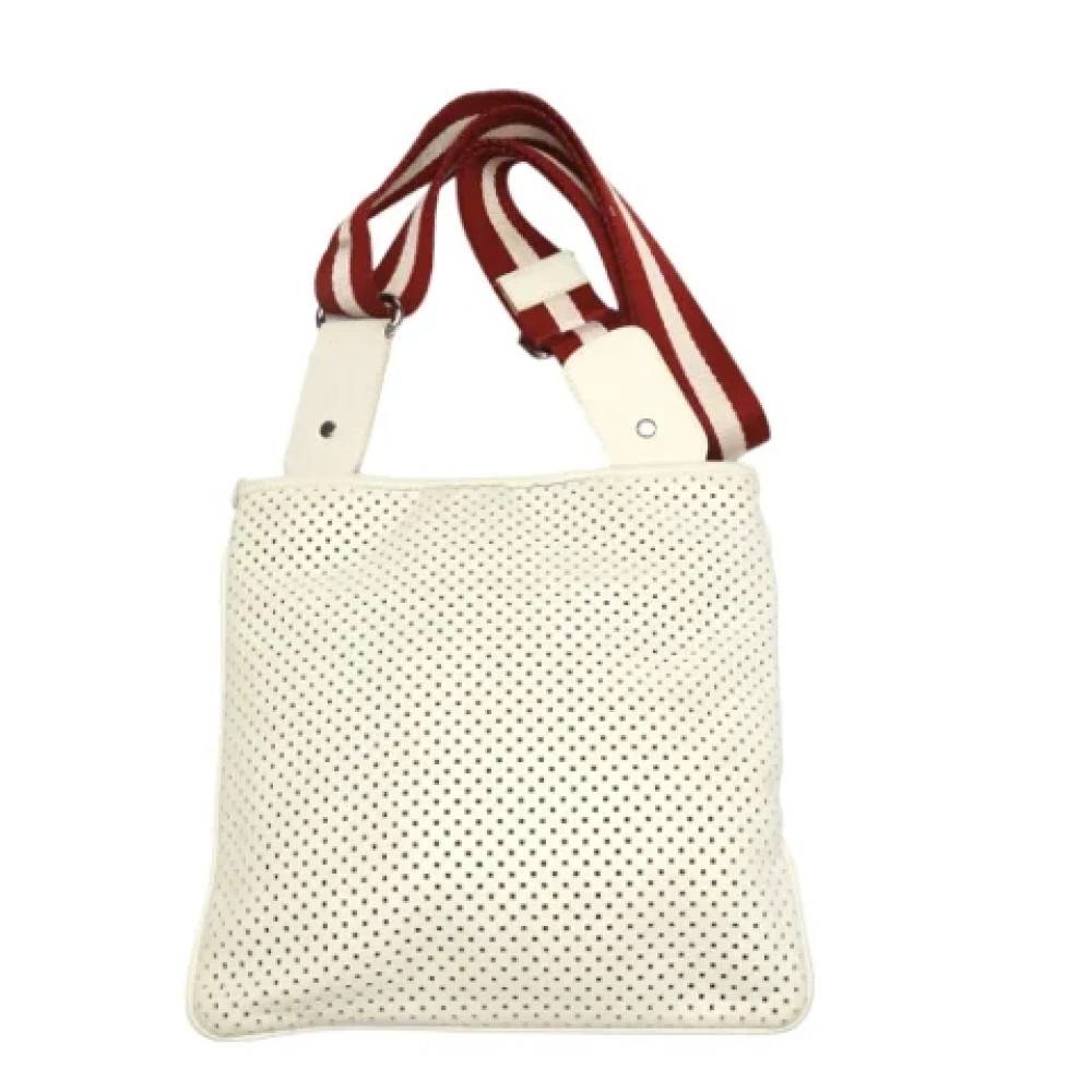 Bally Pre-owned Pre-owned Stof skuldertasker - Vintage - Dame - Beige - ONE SIZE - Uld
