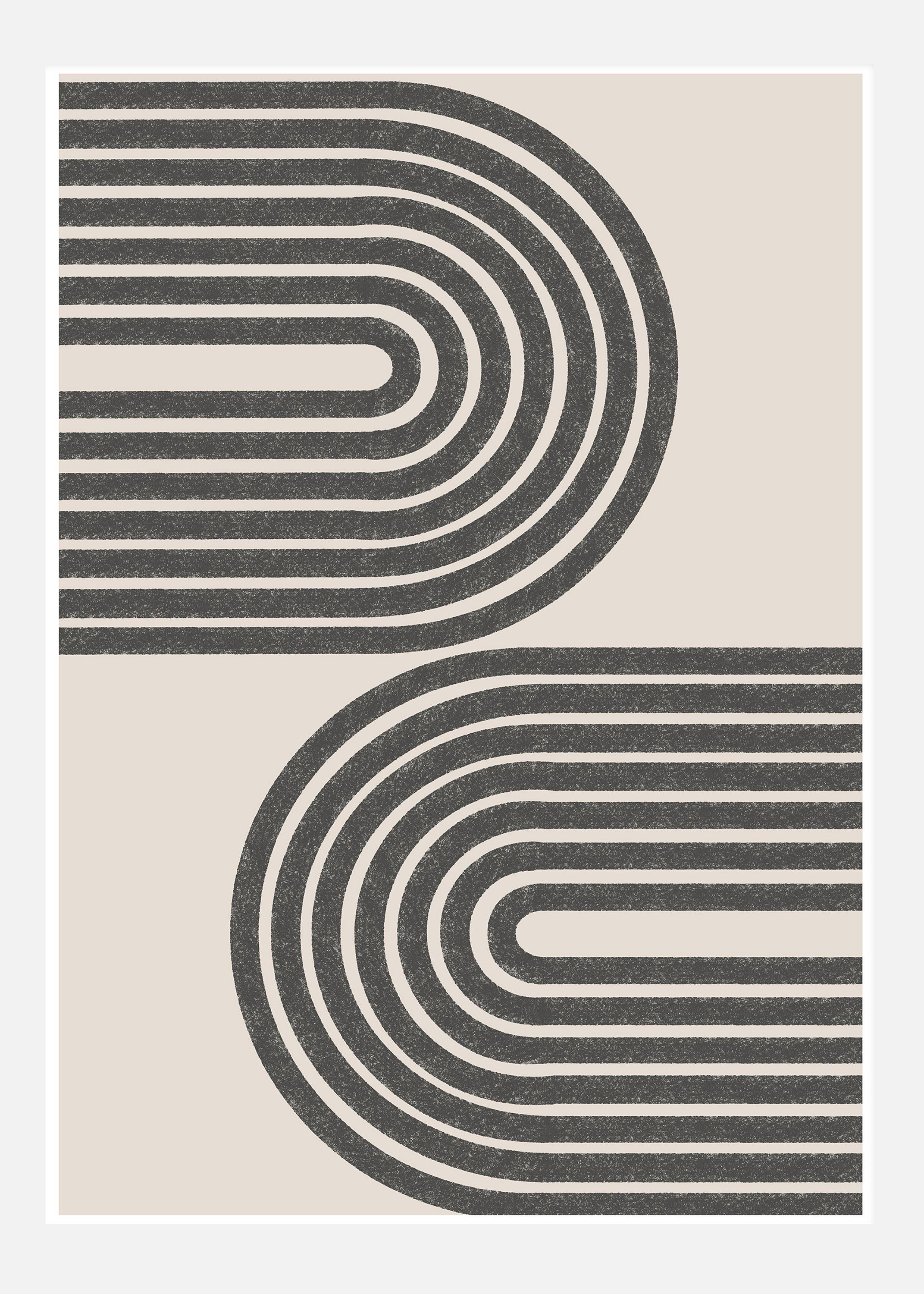 Flow Shapes No14 Canvastavla (70x100 cm)