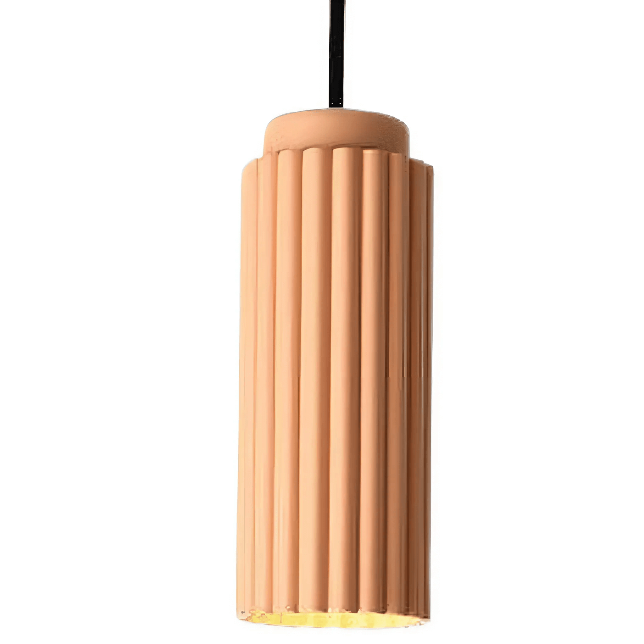Cylindra - Lyxig Cylindrisk Taklampa för Stilren Modern Inredning - Rosa / Varm vit