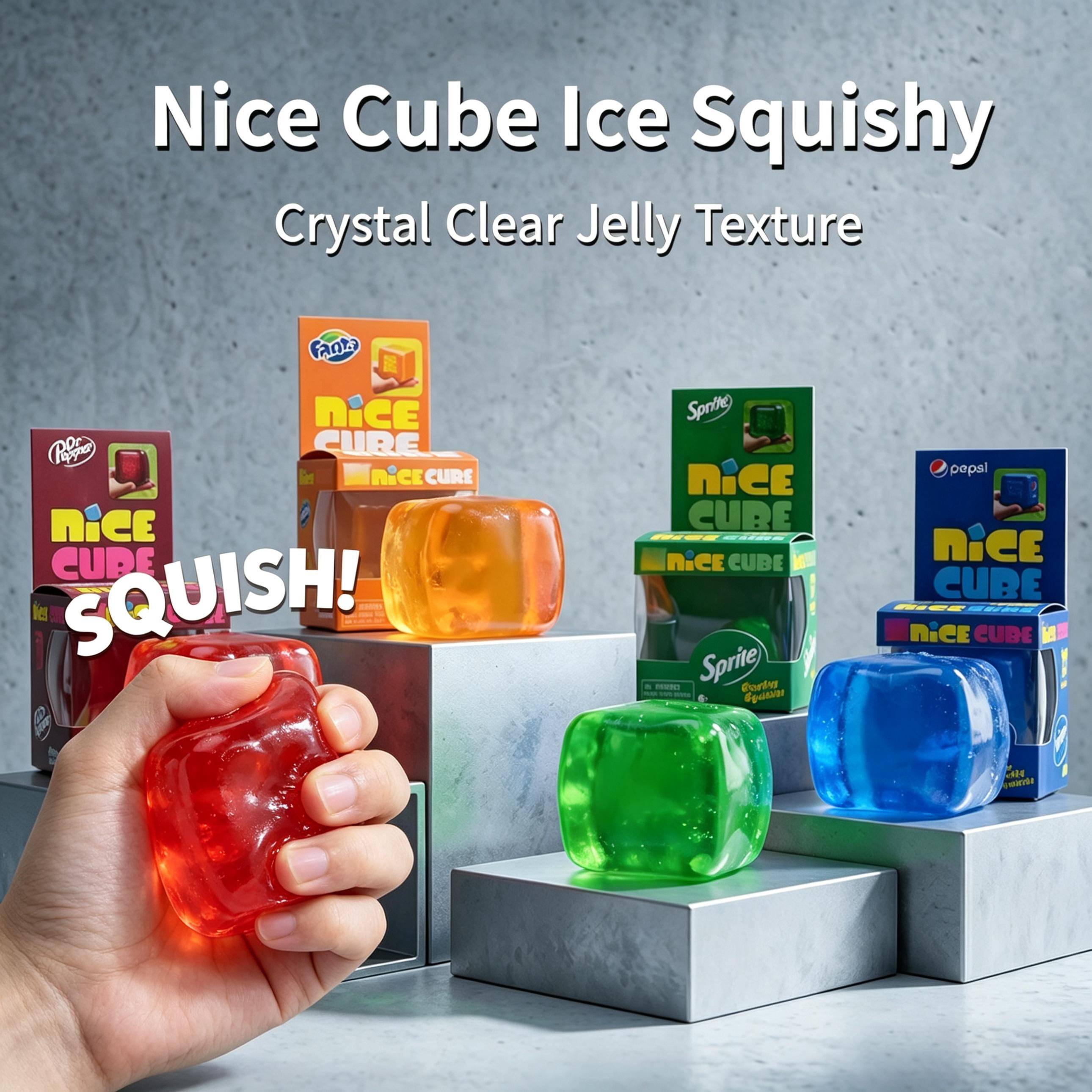 NeeDoh Nice Cube Sensoriskt Fidget-verktyg Ångestlindrande Skrivbordsleksak för Vuxna Barn black