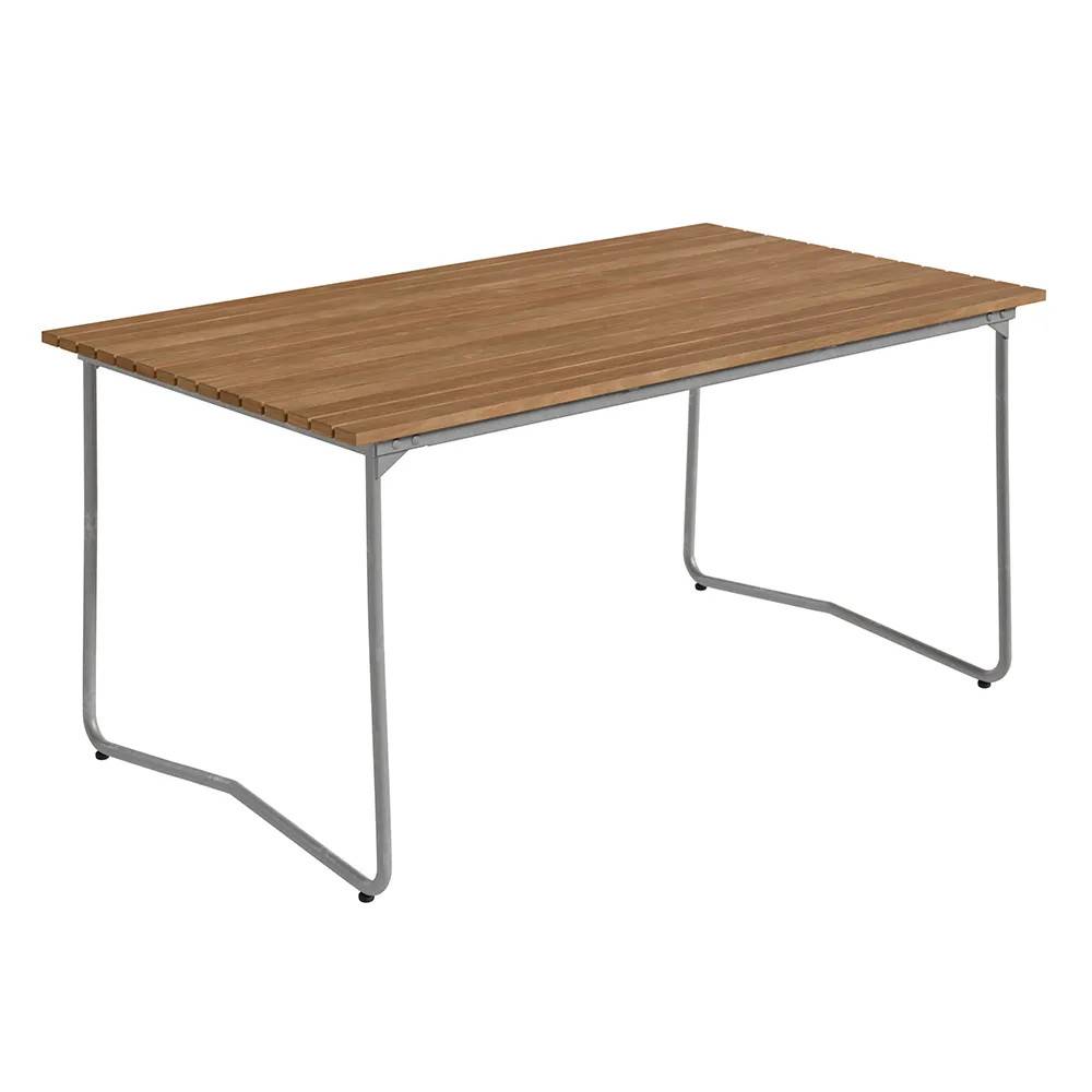 Grythyttan Stålmöbler, Bovik bord 150 teak / galvaniseret