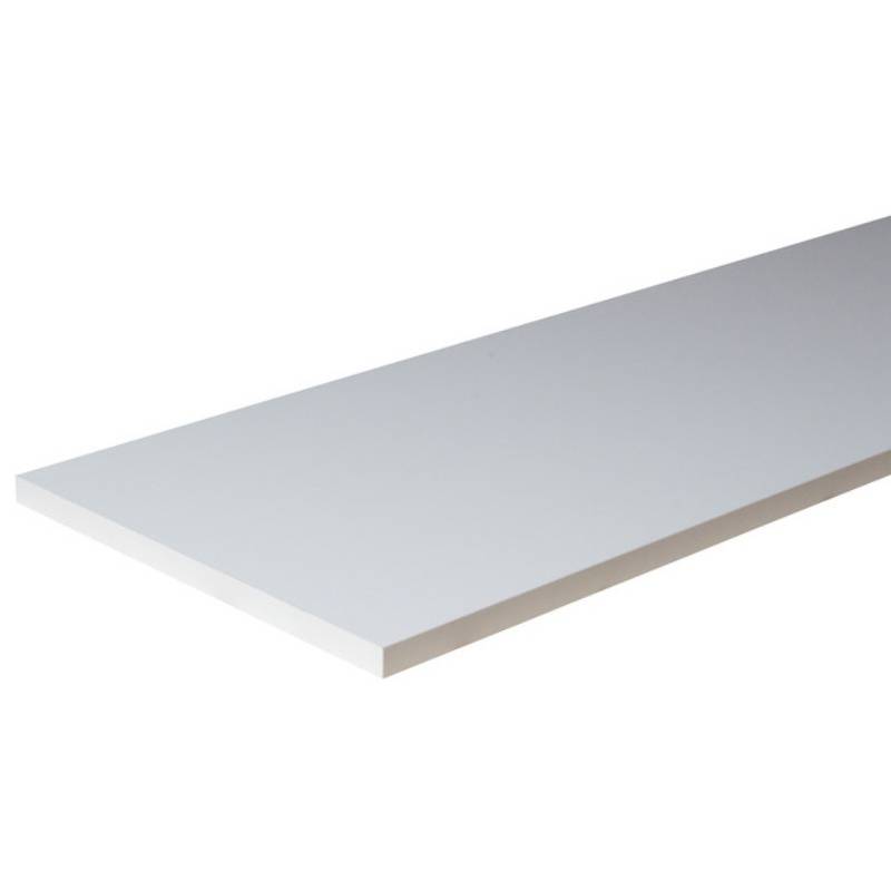 Hylde, melamin, hvid, 22x800x1500 mm (På lager i butik)