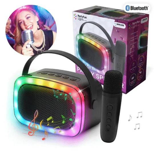 Mini Karaoke Högtalare Bluetooth Med Mic Party Funlight Musikleksak 605607