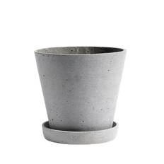 HAY Flowerpot with Saucer - Large - Grey