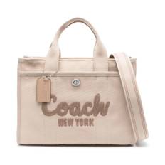 Coach, Taske, Dame, Beige, ONE SIZE, Uld, Broderet lærredslastetote taske