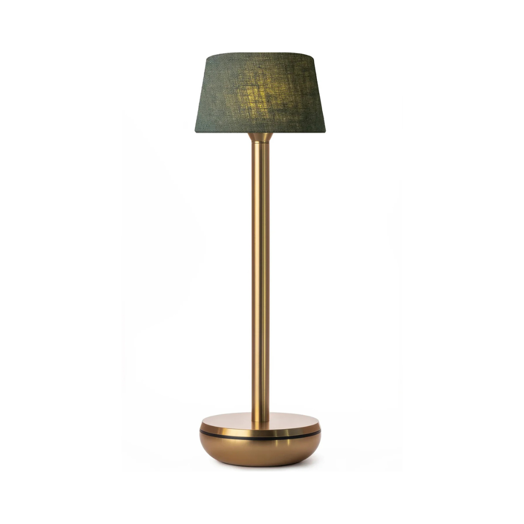 Humble Air Table Light Gold/Emerald Linen