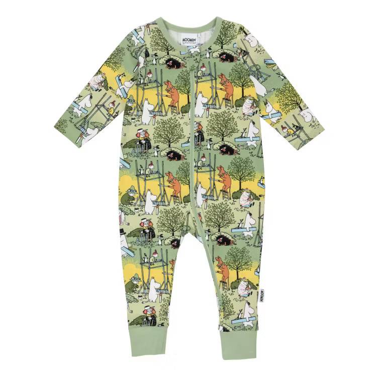 Mumin Flitiga pyjamas grön: 80