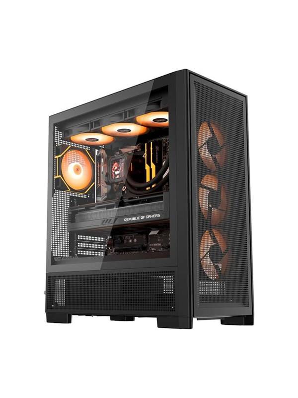 Darkflash AIRNOVA Computer Case with 3 Fans - Chassi - Svart