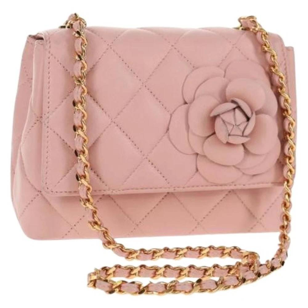 Chanel Vintage Pre-owned Læder Skuldertaske - Vintage - Dame - Lyserød - ONE SIZE - Uld