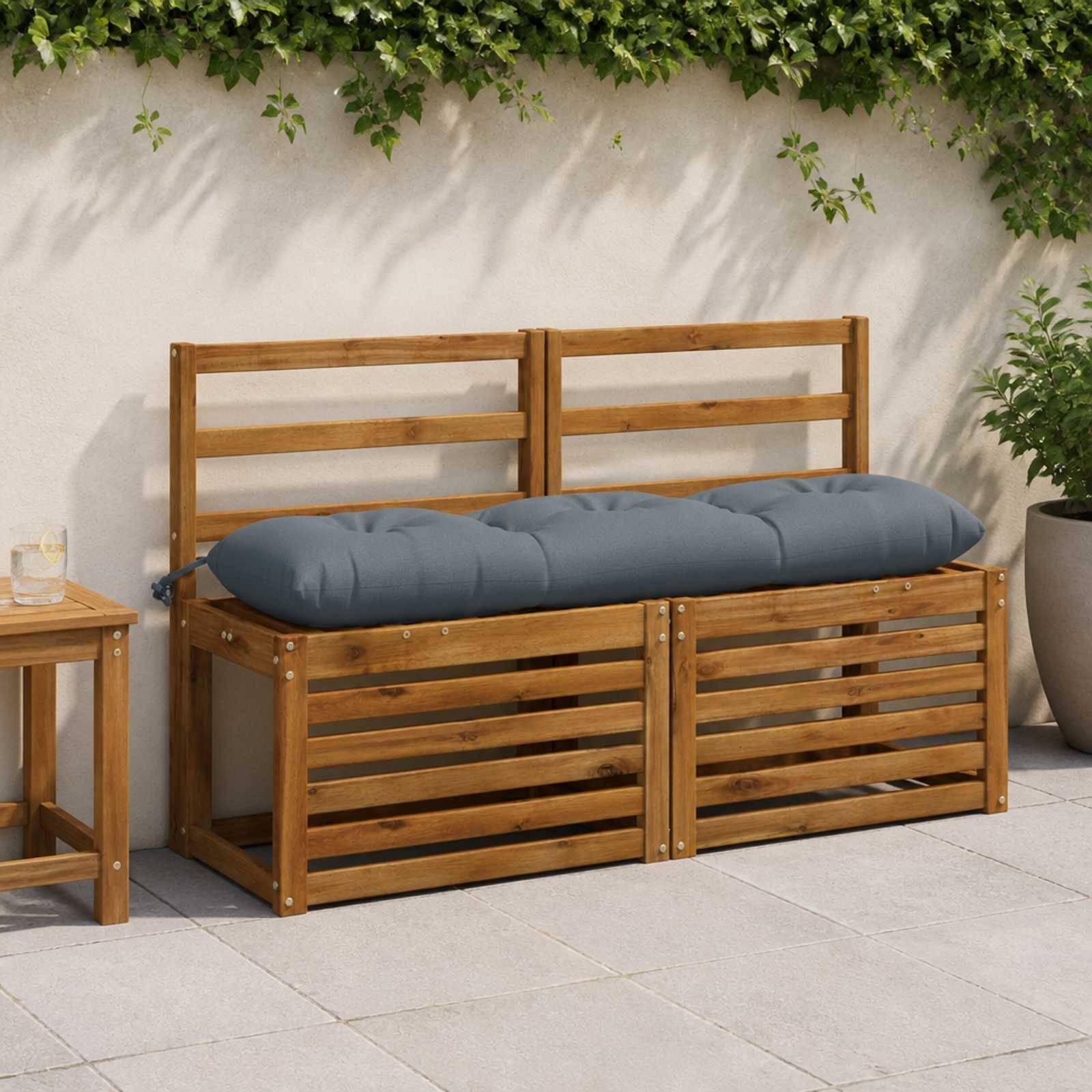 vidaXL 2-delade Bänk Kuddar VIANEN 100% Polyester Blå 110 x 30 x 12 cm