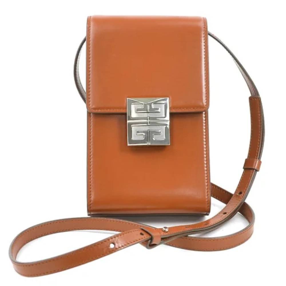 Givenchy Pre-owned Pre-owned Laeder skuldertasker - Vintage - Dame - Brun - ONE SIZE - Uld
