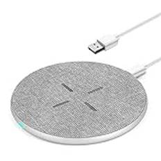 Evershop 15 W Fast Wireless Charger induktiv laddningsstation, Qi induktionsladdare, kompatibel med iPhone 15 14 13 12 11 X 8-serien, induktiv laddning för Samsung Galaxy S23/S22/Note/A15, Google