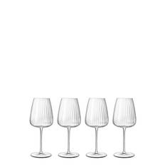 Hvidvinsglas Chardonnay Optica 4 Stk. Home Tableware Glass Wine Glass White Wine Glasses Nude Luigi Bormioli