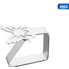 Bordsduk klipp br&#xF6;llop rund bordsduk kl&#xE4;mh&#xE5;llare diy fest hantverk bordsdekor tillbeh&#xF6;r rostfritt st&#xE5;l bordsduk grepp - 02 fj&#xE4;ril