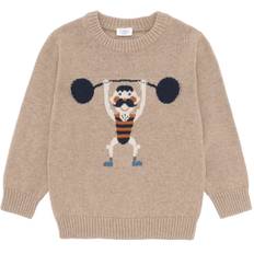 Hust & Claire - Organic HCPelle striktrøje - Beige - str. 2 år/92 cm