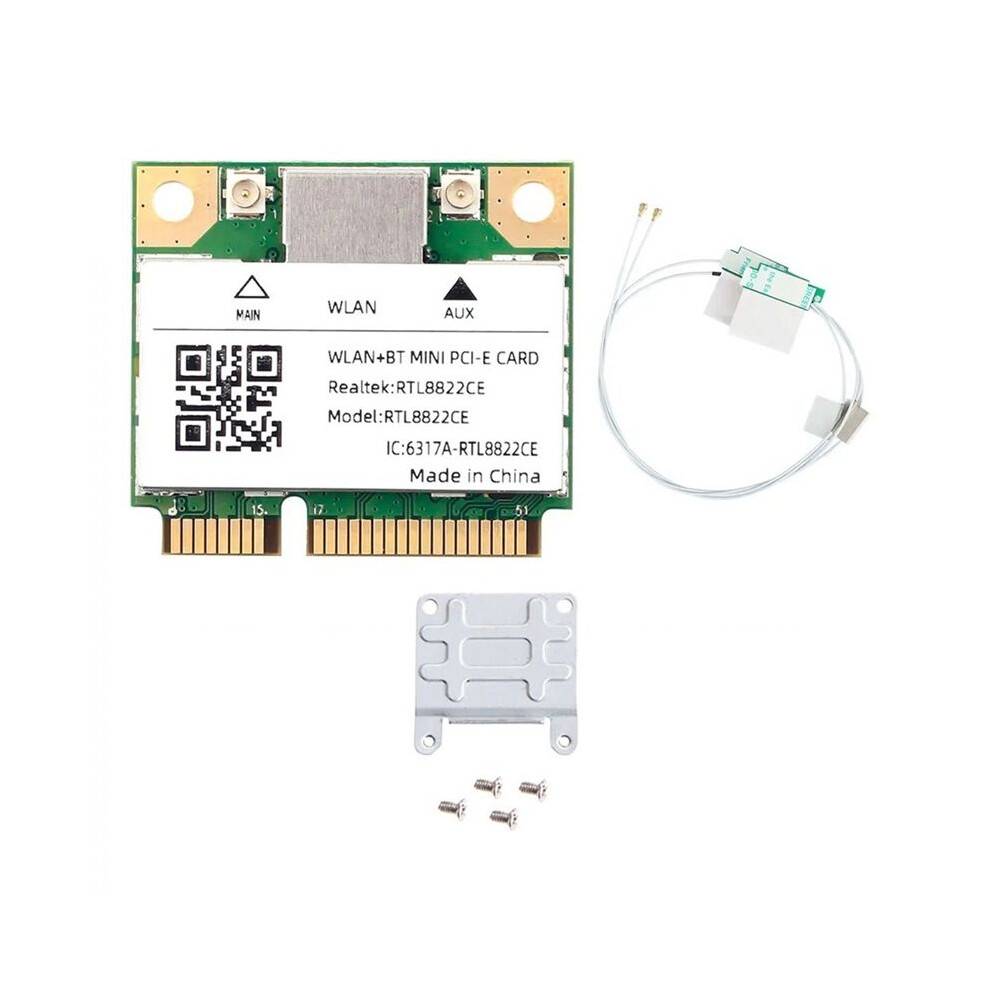 RTL8822CE 1200Mbps 2.4G/5Ghz 802.11AC WiFi Card PCIe 5.1 Wireless Network Card for Laptop/PC Wind 10/11