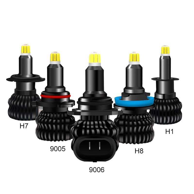 2 bombillas 8 sidor csp led h1 h7 h8 h11 hb3 9005 9006 led lampor canbus felfria 80w 20000lm 6000k auto faro strålkastare - H7