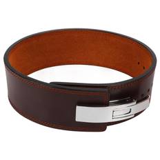 Bodybuilding Squat Belt Leather Waist Support Training Strength Belt Sports Protective Gear Brown svart