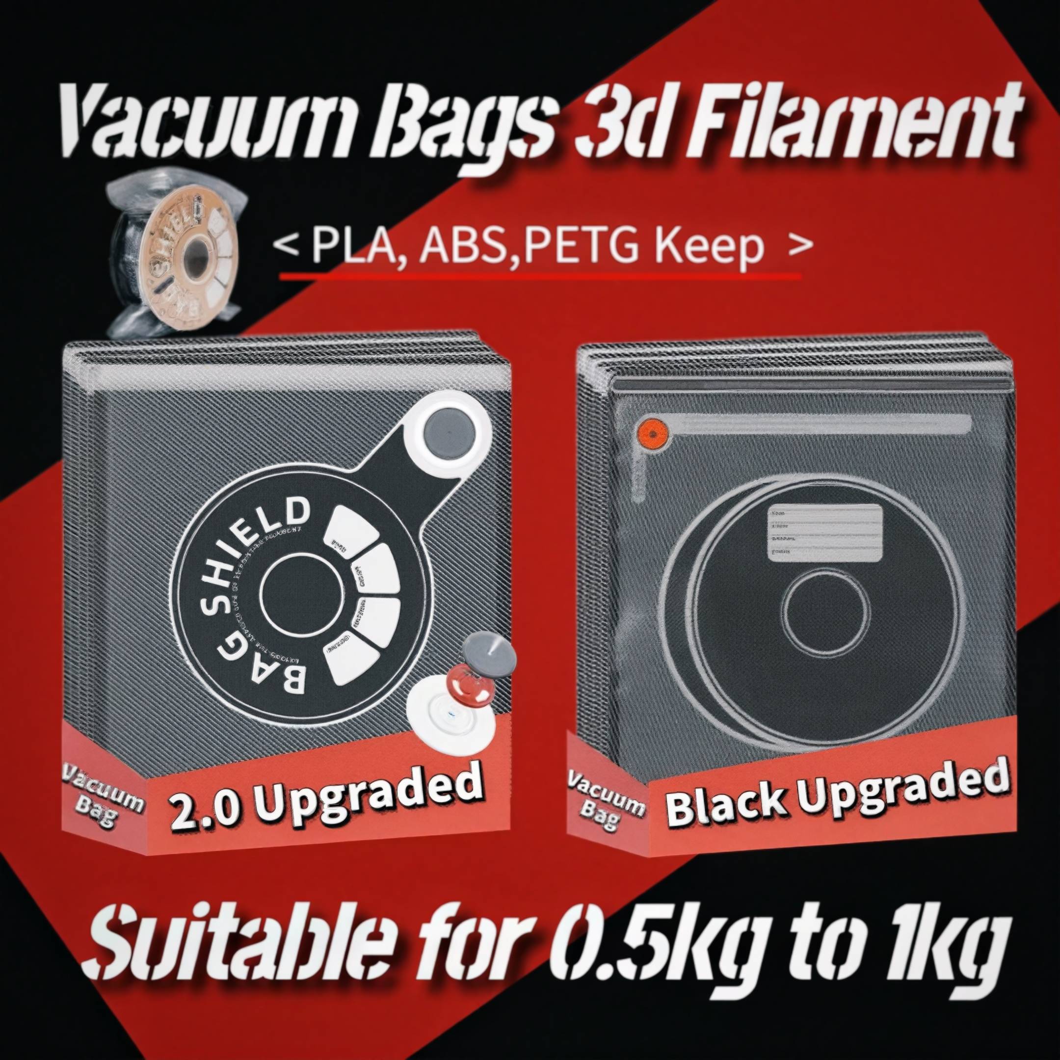 Upgrade 2.0 Vacuum Filament Storage Bag With Valve Humidity Resistant Sealing Dryer Bag For 3D Printer Filament