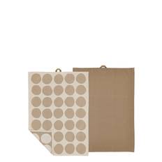 SÖDAHL Tea Towel Bubbles 2 Pcs |Beige |50X70 cm x 70