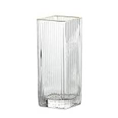 Keramisk vas Glasvas Transparent fyrkantig blomvas prydnadsföremål Vas