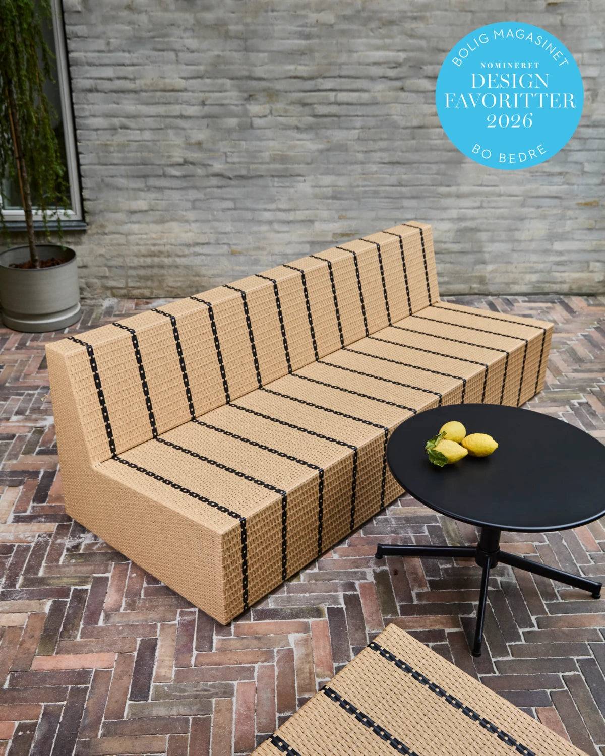 Loungesofa, HDJass, Natur, Sort