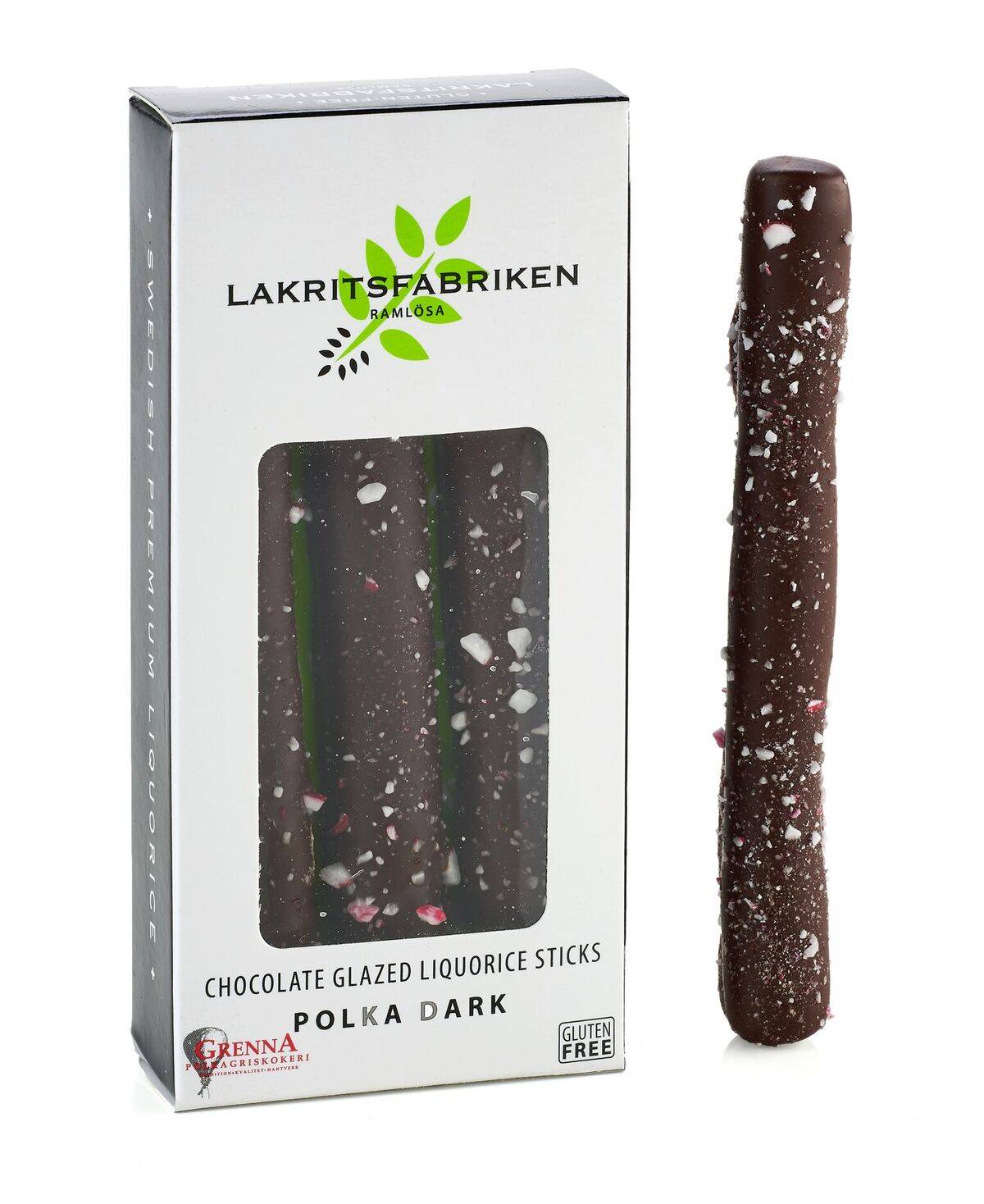 LAKRITSFABRIKEN LIQUORICE STICKS DARK CHOCOLATE & POLKA