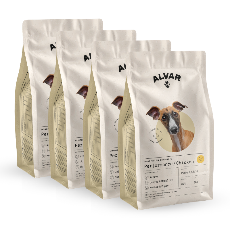 Alvar Pet Performance/Chicken dry food 4 x 7 kg - Default Title
