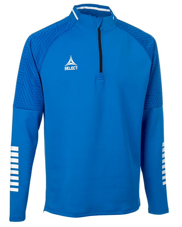 Select Trænings-Sweat 1/2 zip Monaco til Jr. - Blå/Hvid-12 år.