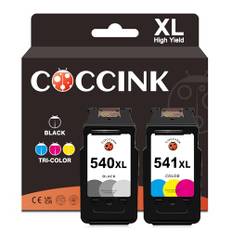 COCCINK 540 XL 541 XL Druckerpatronen für Canon PG-540 XL CL-541 XL für Pixma MG3650s MG3650 MG3600 MG4250 MX475 MX535 TS5150 TS5151 MG3250 MG3550 Wiederaufbereitete Patronen(1 Schwarz, 1 Farbe)