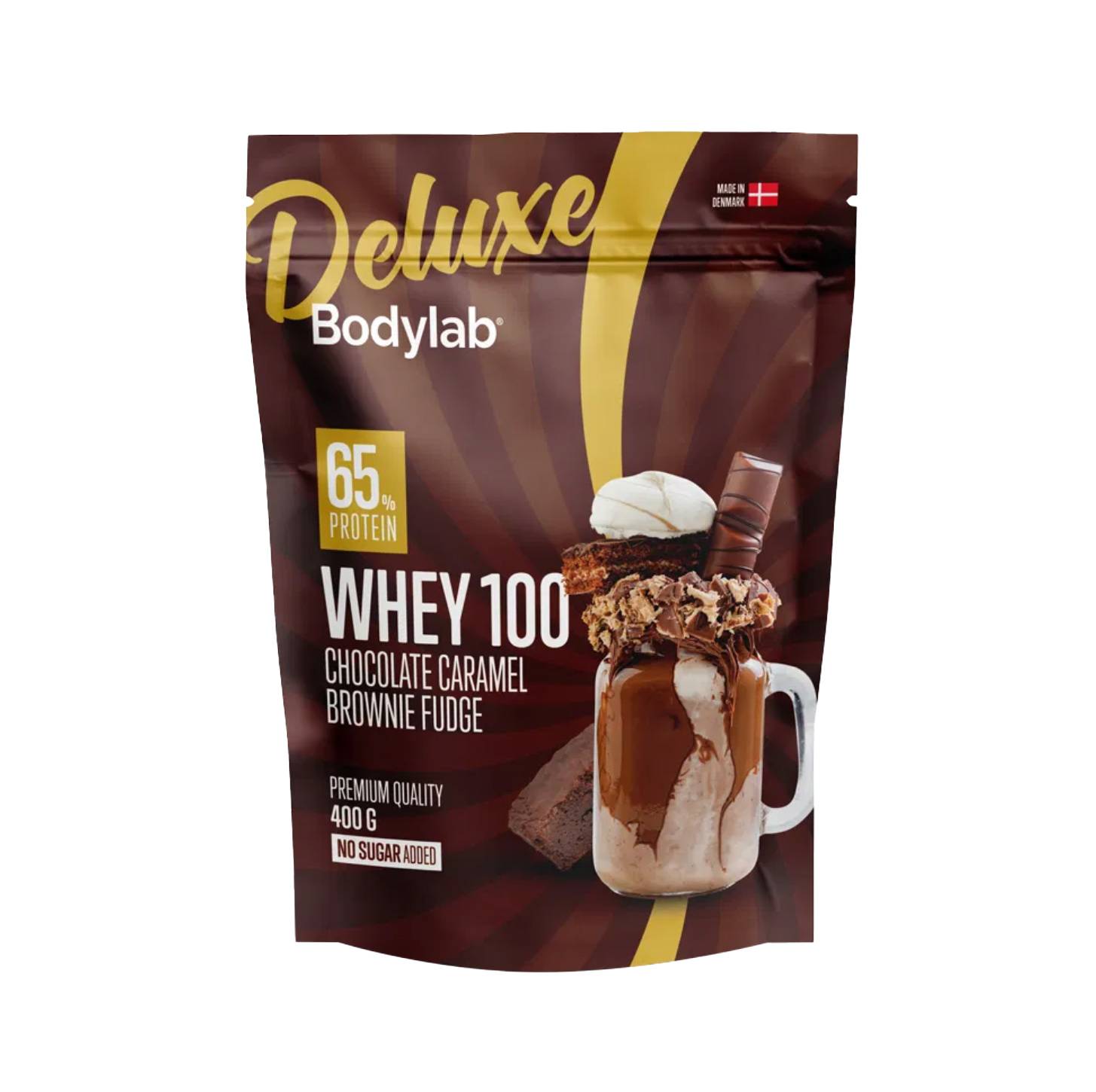 Bodylab Whey 100 Proteinpulver Deluxe Chocolate Caramel Brownie Fudge (2,4kg).
