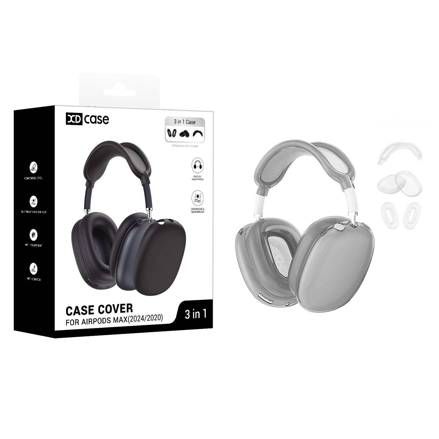 XDcase 3 in 1 TPU Headset Protective Case For Apple AirPods Max Multimedia Earphones Protector