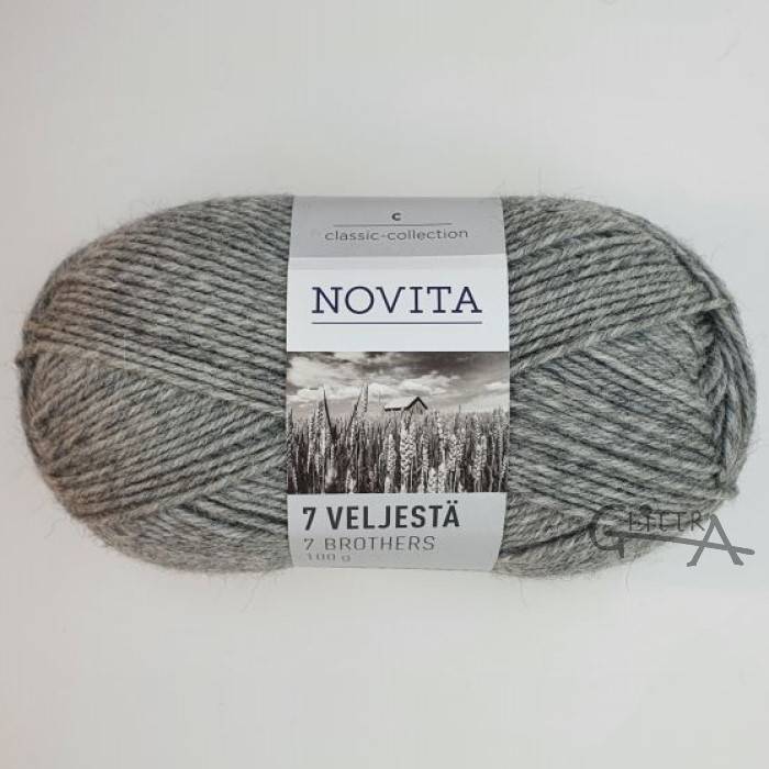 Novita 7 Bröder Aran Enfärgade 100g - Novita 7Bröder Sten 043 - Novita7BröderSten043