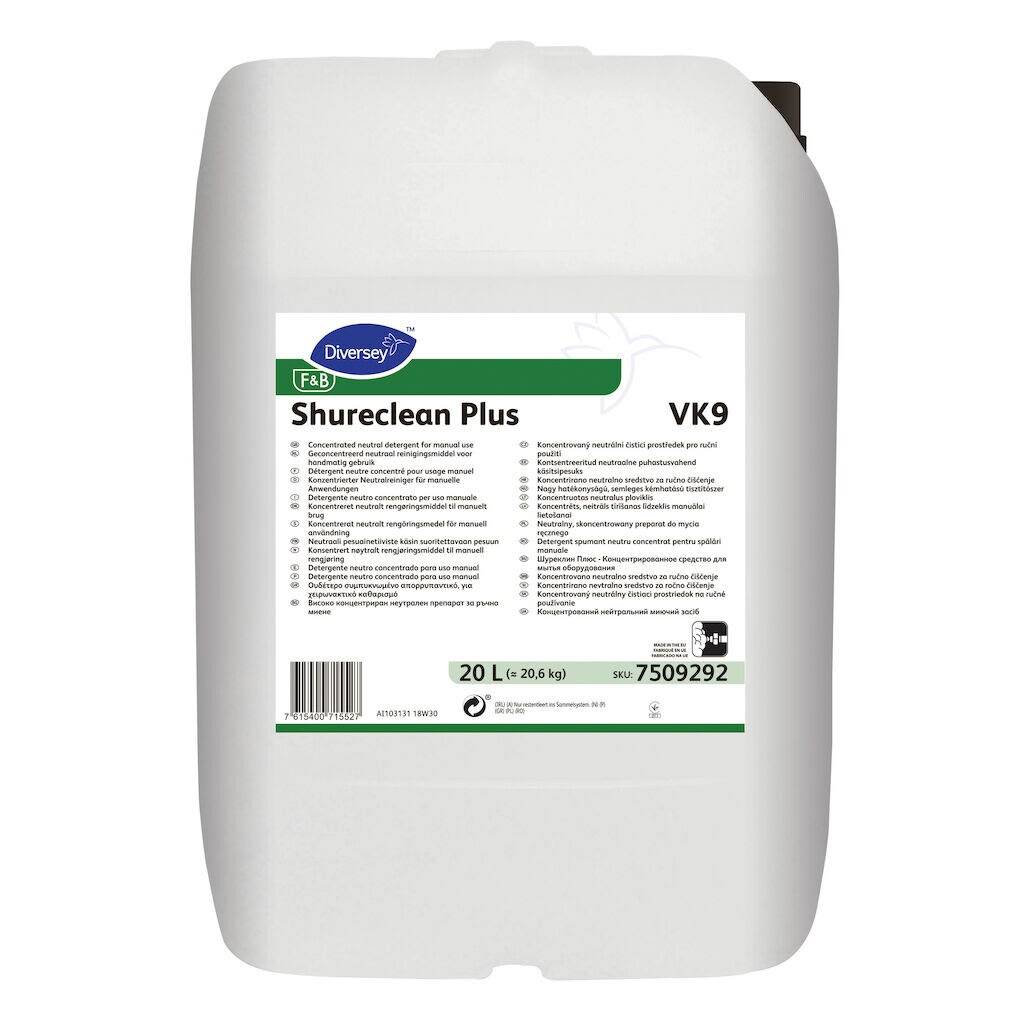 Rengöringsmedel Diversey Shureclean Plus VK9 20L