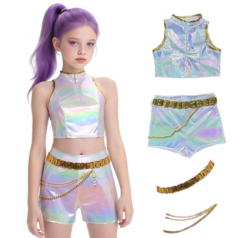 Anime Kpop Demon Child Hunter Cosplay Rumi Cosplay Full Girl Style Barnscenkostym Halloween 140cm