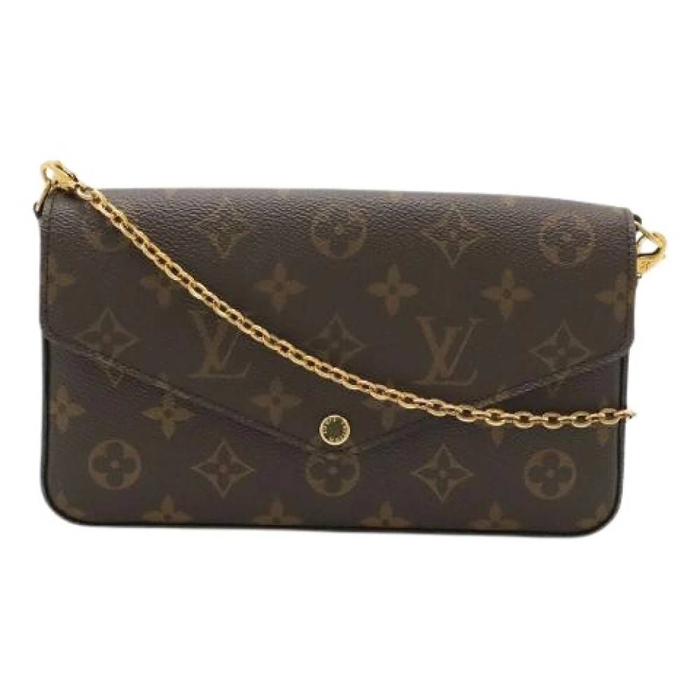 Louis Vuitton Vintage Pre-owned Pochette Felicie Monogram Skuldertaske - Vintage - Dame - Brun - ONE SIZE - Uld