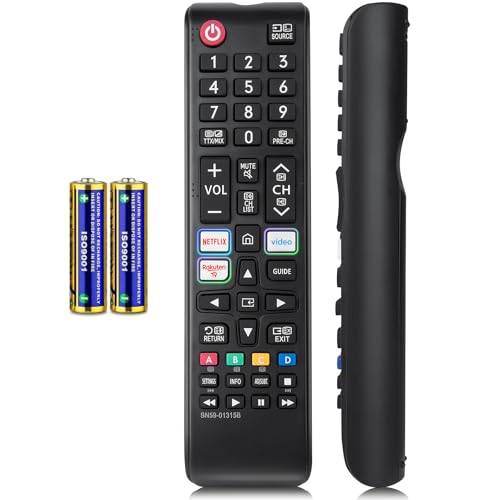 Universal för Samsung-TV-Fjärrkontroll, med 3 Snabbtangenter | Kompatibel med Alla Original Samsung Remote Control Smart TV, Ingen Parning Krävs, Enkel Att Använda, Ett Års Garanti