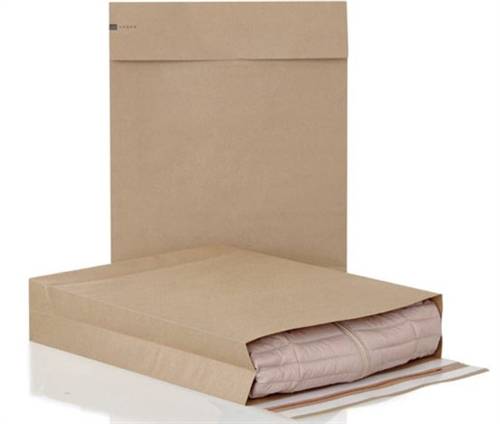 Forsendelsespose i papir 350x450x80+100mm.