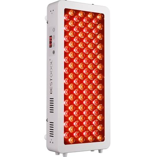 BestQool Red Light Therapy Device, 660&850nm Near Infrared Light Therapy med intern timer, 100 LEDs, High Power LED Red Light Therapy Lampa.160W.