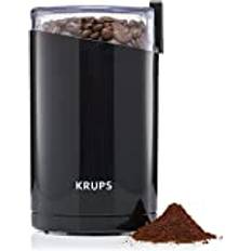 Krups Elektrisk kaffekvarn, kaffebönor, nötter, kryddor, spannmålskvarn med slagkniv i rostfritt stål, 75 g kapacitet, 200 W, svart