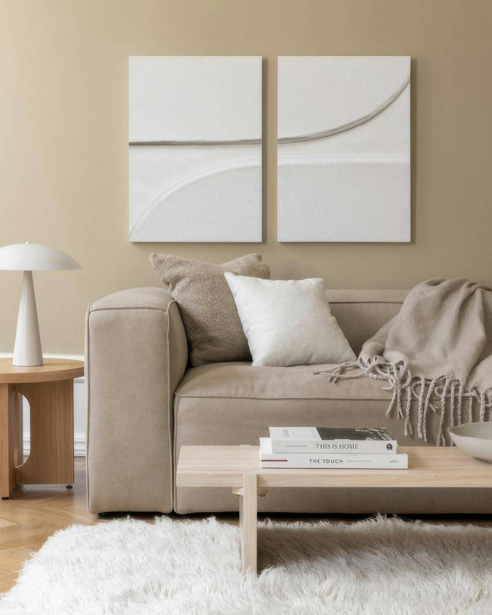Minimalistic Texture Canvas Duo (30x40 cm)