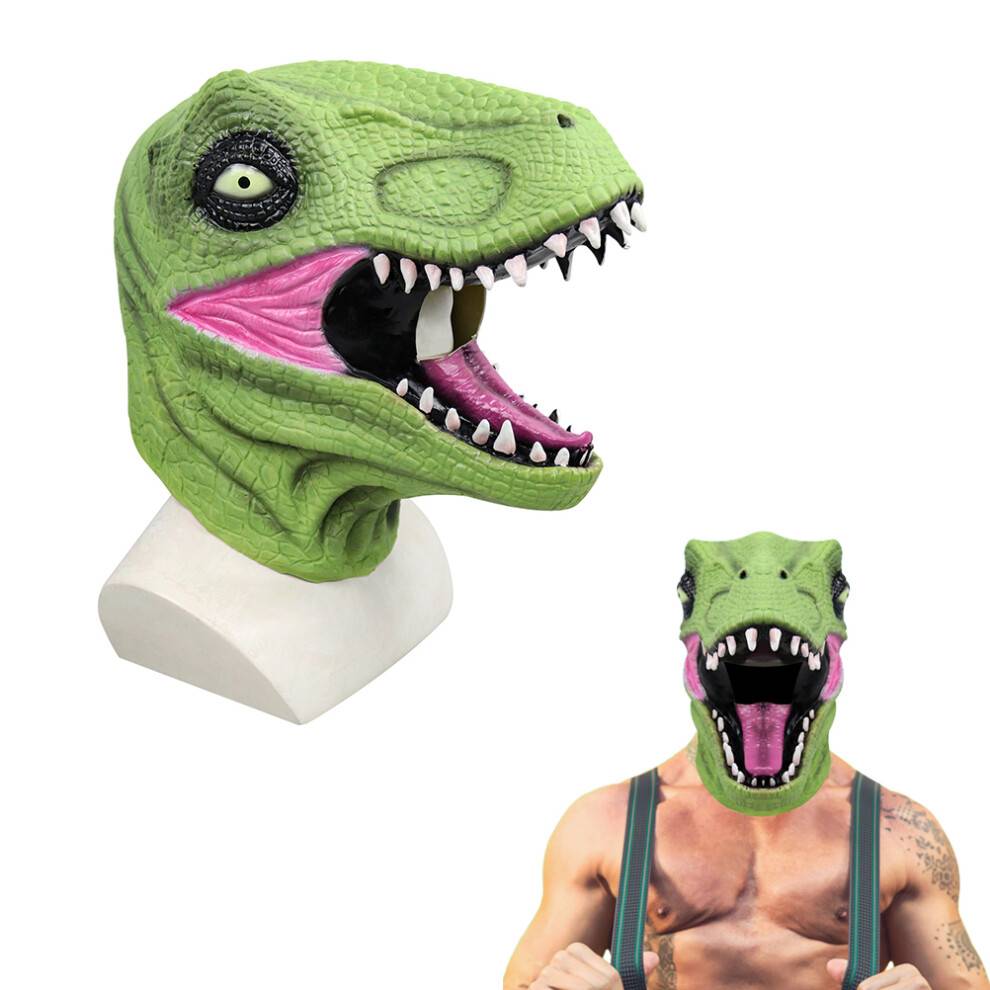 Dinosaur ansigtsmaske - Realistisk latex kostume til Halloween