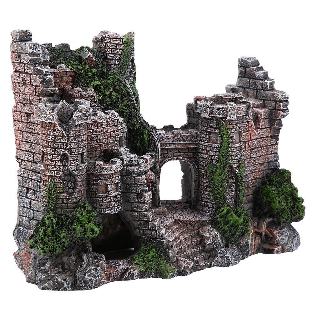 Simulering Resin Hide House Fish Tank Aquarium Ornament Dekor