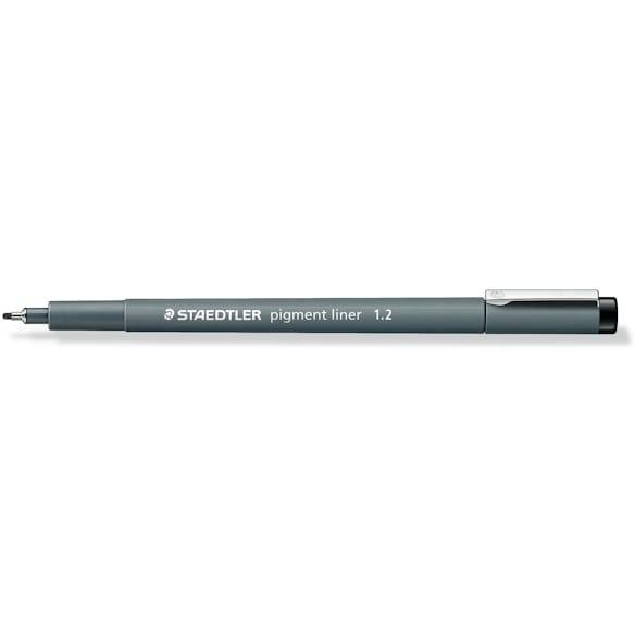 Fineliner pigment liner 1,2mm svart 10st