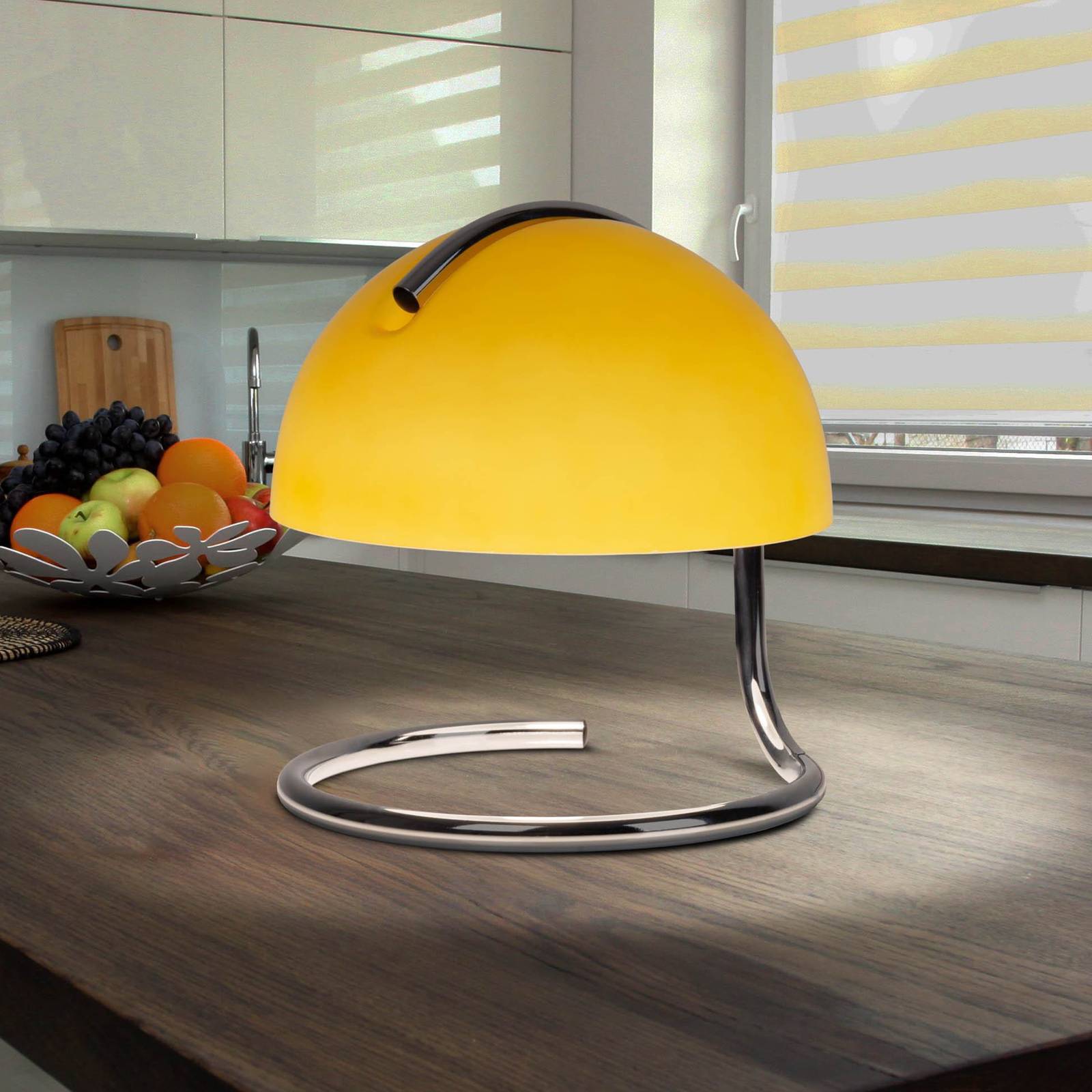 Näve Bordslampa Burano, Gul / orange, Vardagsrum / matsal, Glas, Vintage, Bordslampa