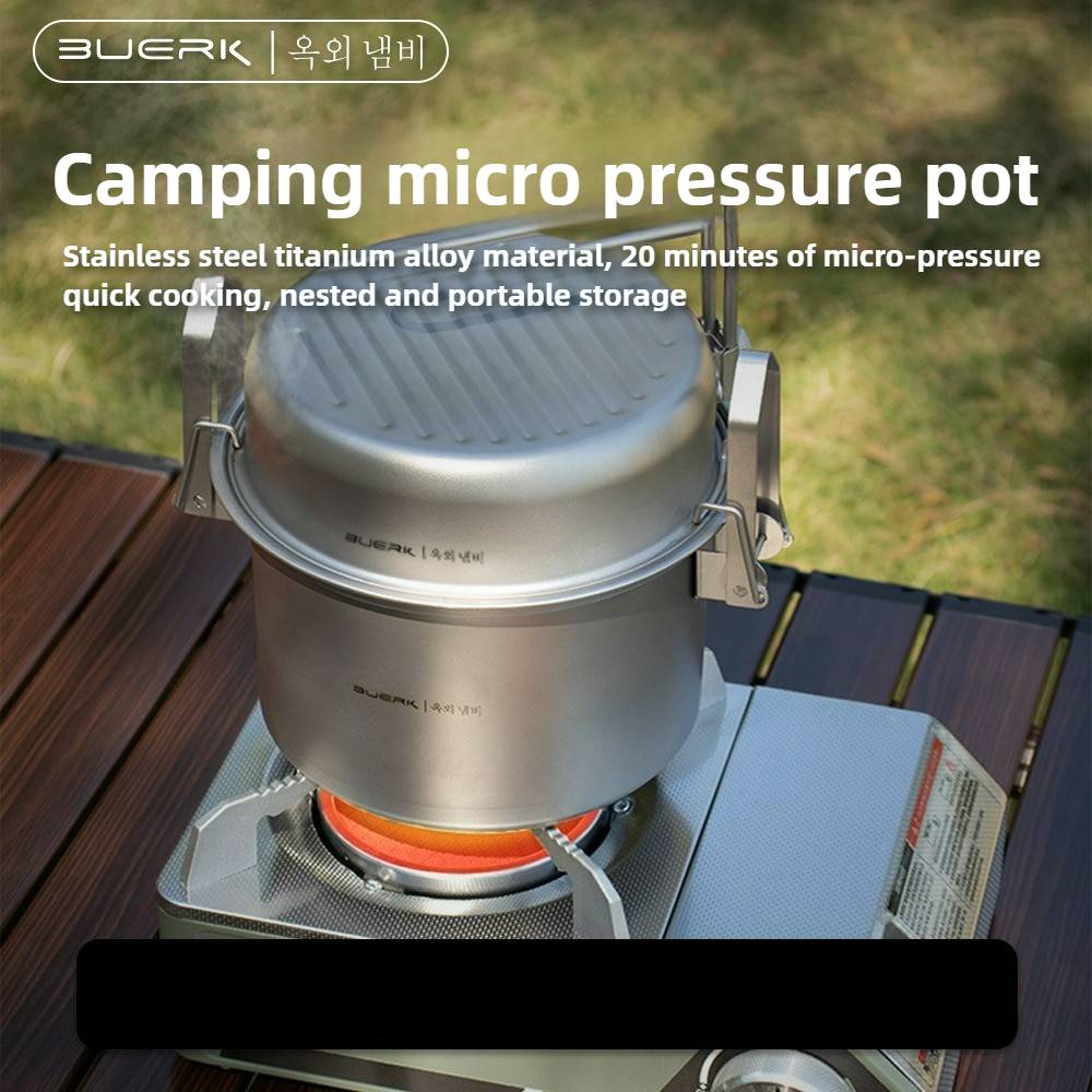 Outdoor Micro Pressure Cooker 304 Stainless Steel Multi-Functional Steaming, Boiling, Frying, Stewing and Rice Cooking Wonder